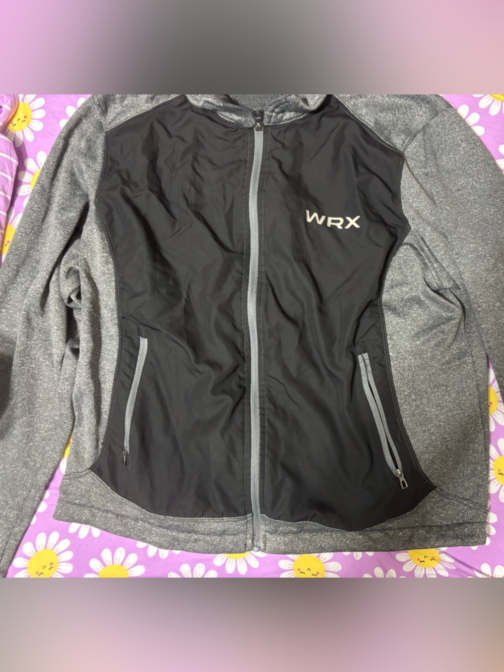 WRX Women's Gray and Black Zip-Front Jacket